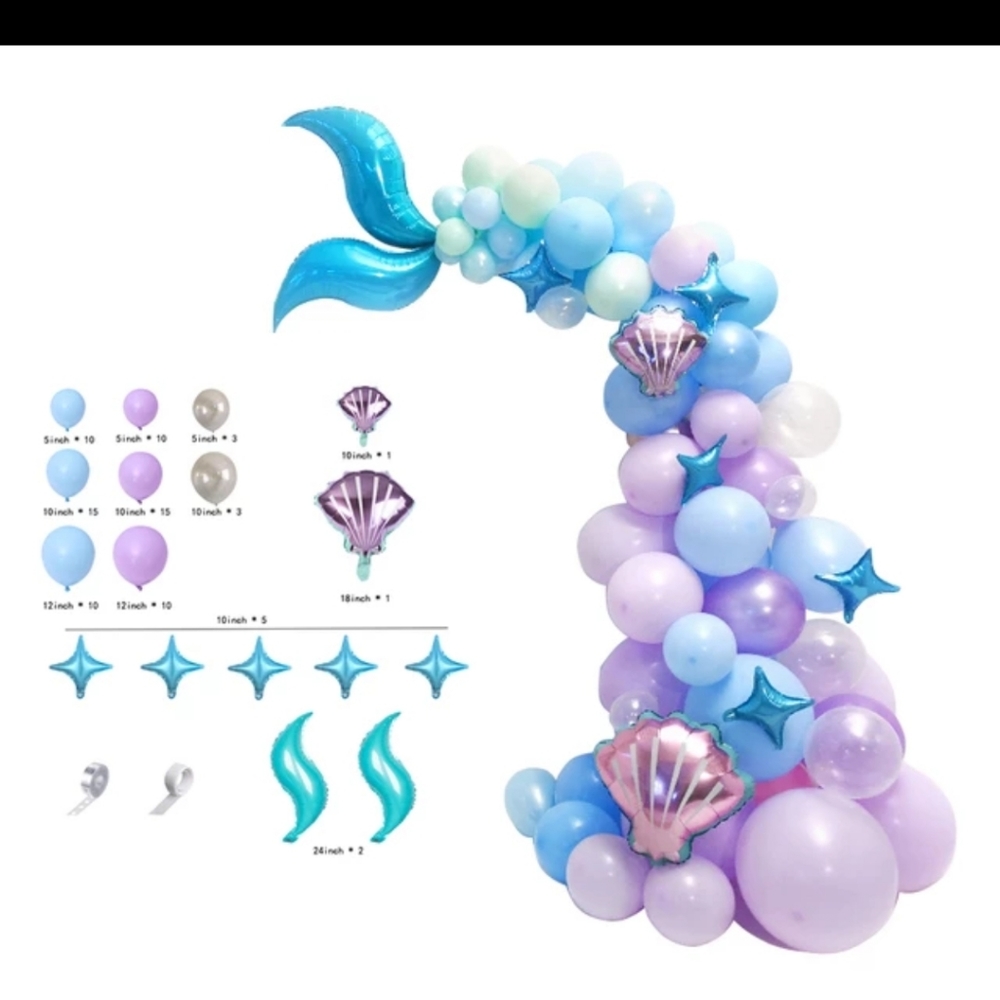 Nwt mermaid balloon arch